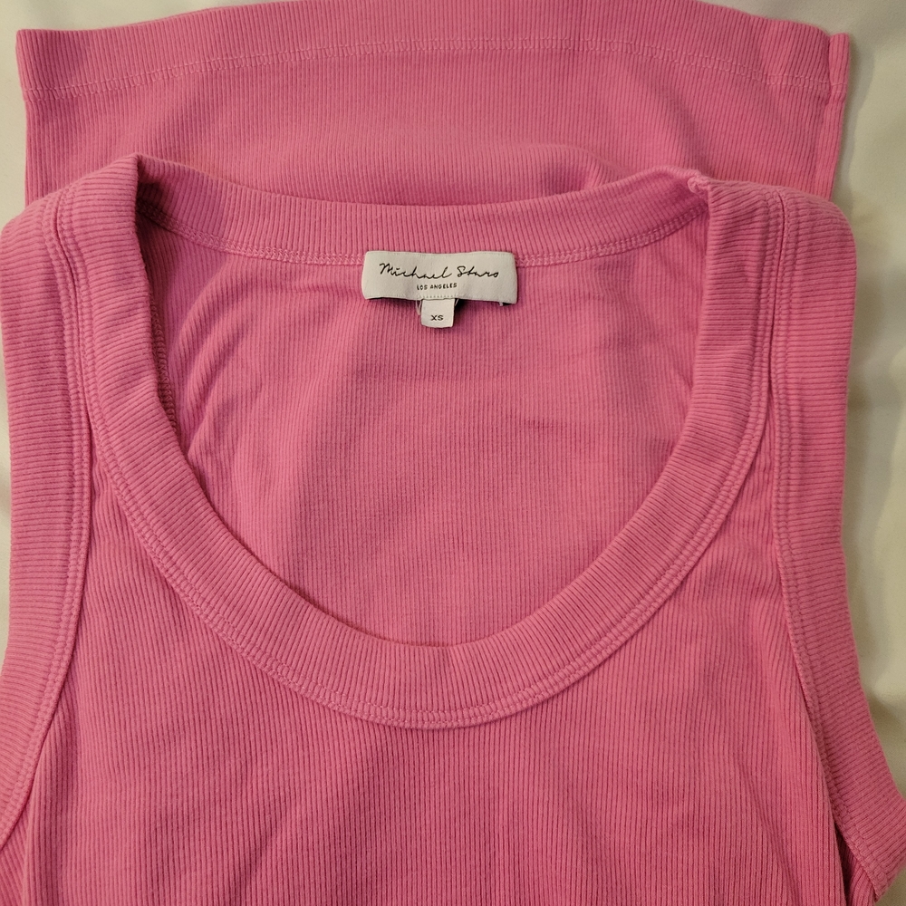 Michael Stars Vibrant Pink Tank Top - Picture 4 of 4